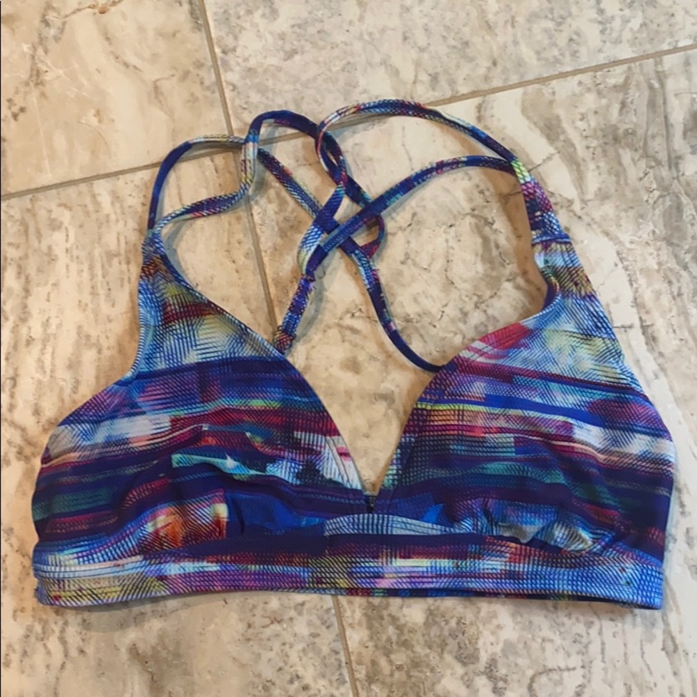 Athleta swim top redondo cross strap size M